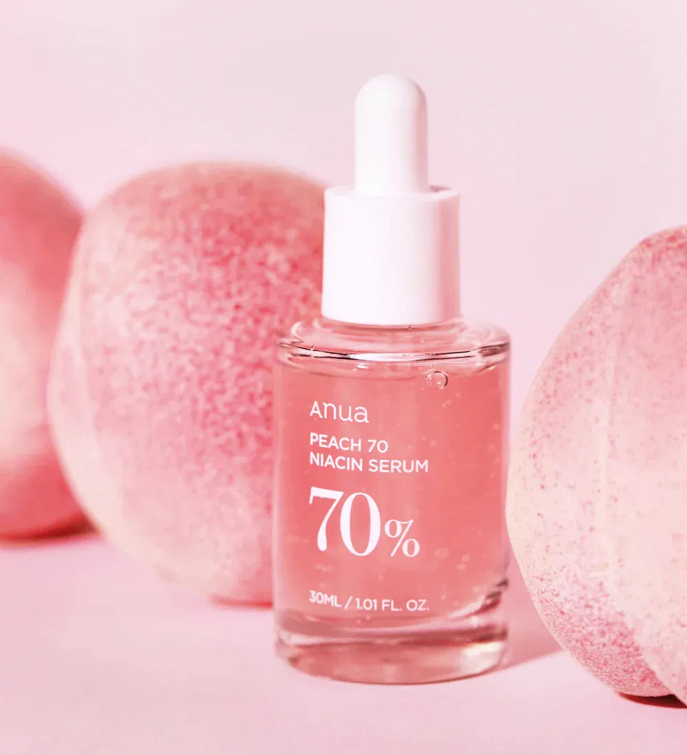 04 Anua Peach 70% Serum Niacinamida  /Serum Hidratante y aclarante para mejorar el tono y luminosidad de la piel