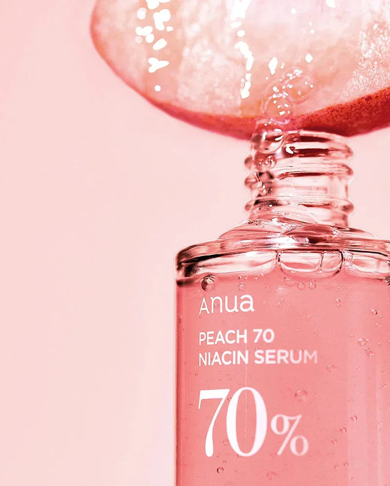 04 Anua Peach 70% Serum Niacinamida  /Serum Hidratante y aclarante para mejorar el tono y luminosidad de la piel